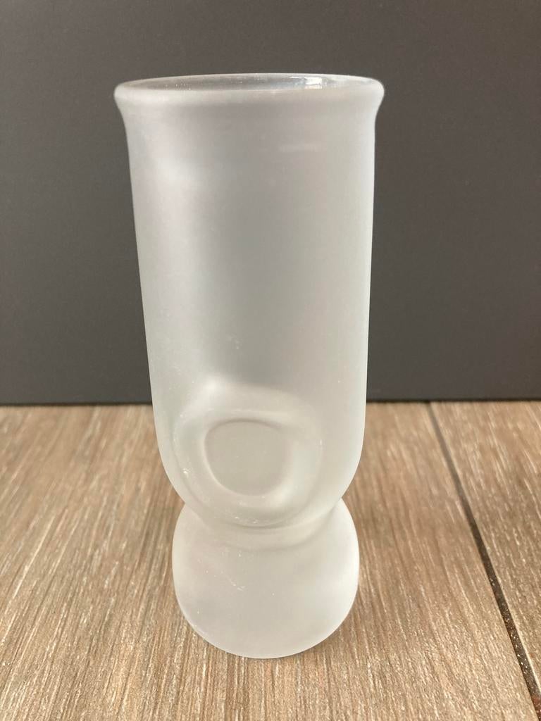Set 2 borrelglaasjes mat glas voor diepvries, Ophalen of Verzenden, Gebruikt, Borrel- of Shotglas