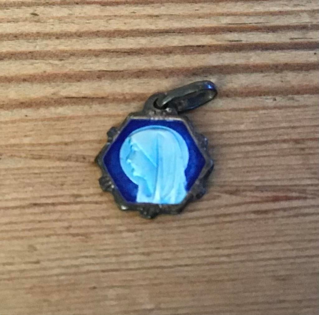Medaille scapulier Maria Lourdes, Ophalen of Verzenden