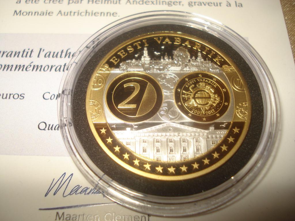 Pièce Commémorative Estonie Arg/Plaqué Or Hommage à l'Euro, Timbres & Monnaies, Monnaies | Europe | Monnaies euro, Série, Autres valeurs