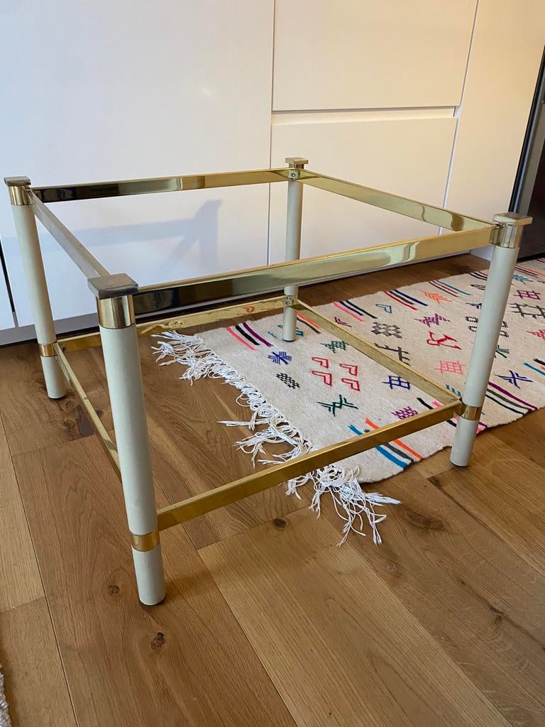 2 magnifiques tables carrées vintage  / bouts de canapé, Huis en Inrichting, Tafels | Salontafels, Zo goed als nieuw, Glas, Ophalen