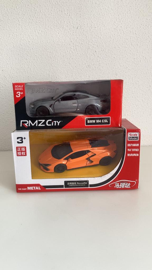 Lamborghini Revuelto + BMW M4 CSL 1:36, Ophalen of Verzenden, Nieuw, Auto