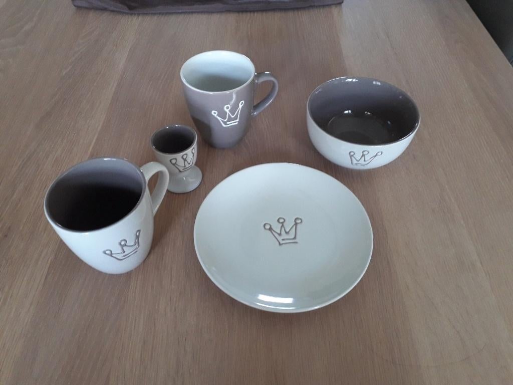 ontbijtset 4 personen, Ophalen, Nieuw, Bord(en)