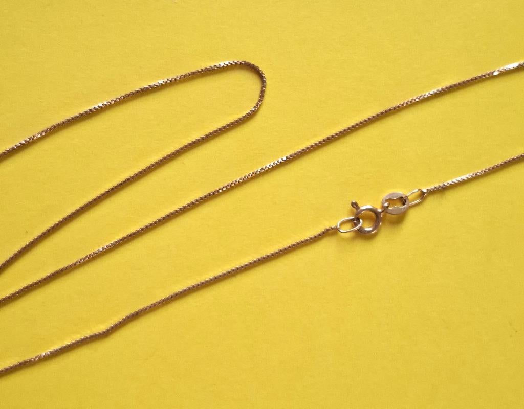 45 cm 18 karaat geelgouden ketting, Verzenden, Gebruikt, Geel, Goud