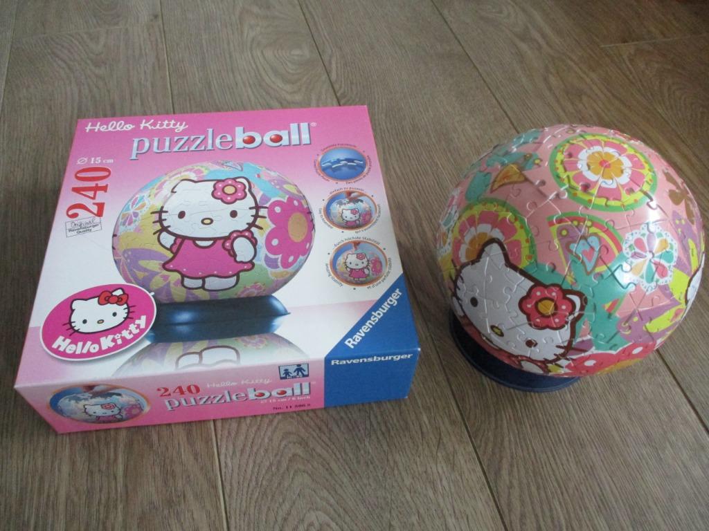 Hello Kitty Puzzle Ball, 3 D, très bon état, Enlèvement ou Envoi, Plus de 50 pièces, Utilisé