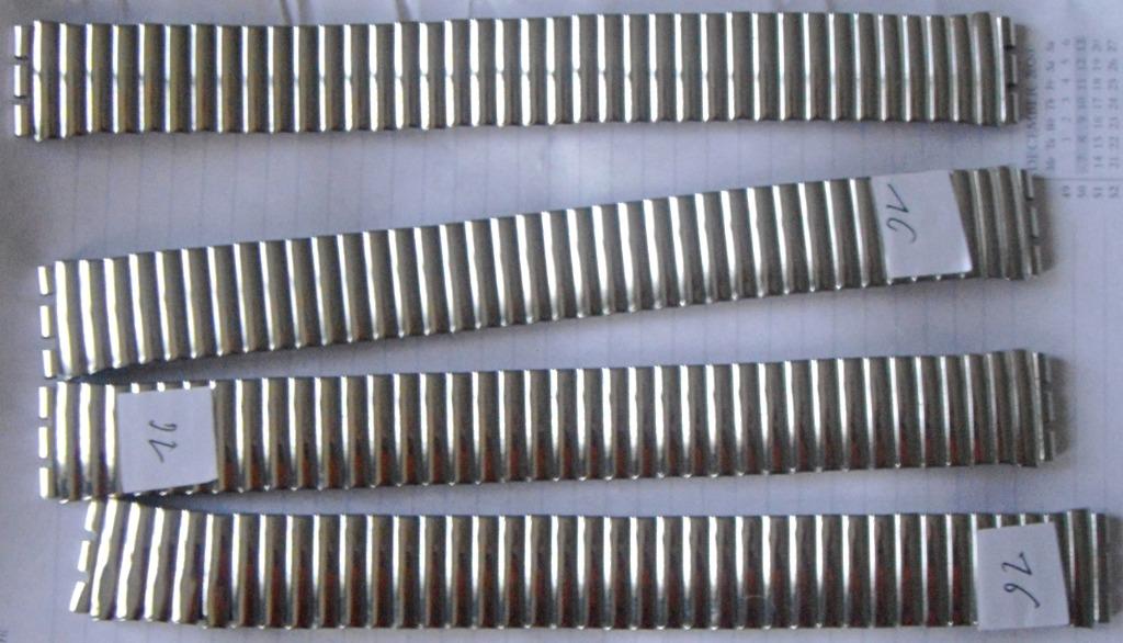 Bracelet extensible flexible argenté de 16 mm pour Swatch, Enlèvement ou Envoi, Neuf, Argent, Argent