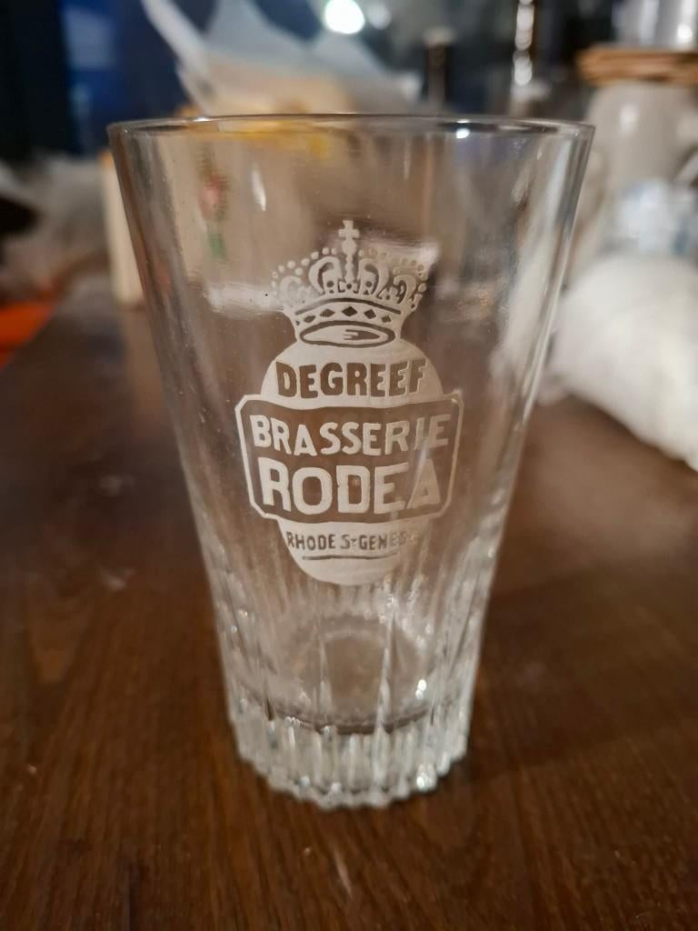 Glazen bar Rodea De Greef, Geuze Bruxelles, Verzamelen, Verzenden, Gebruikt, Glas of Glazen, Overige merken