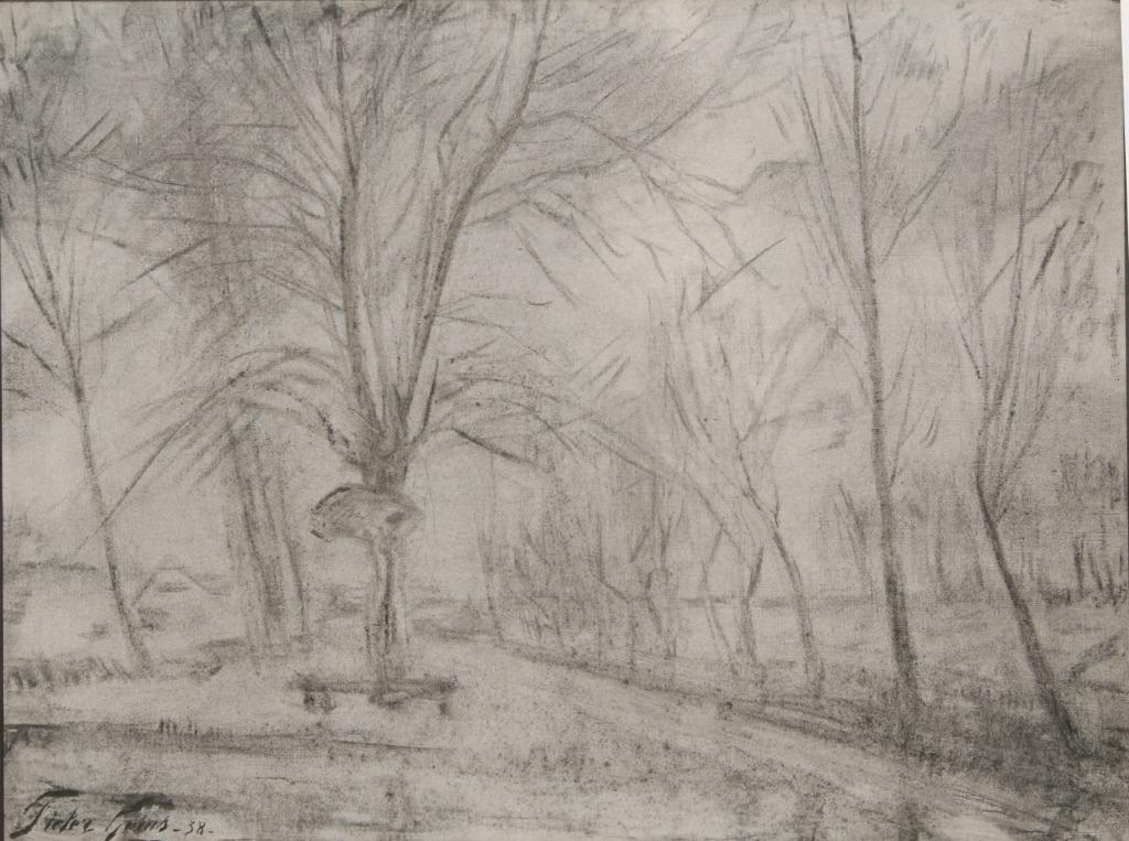 Pieter Gorus (1881-1941): Landschap 1938 (78 x 61 cm), Ophalen of Verzenden