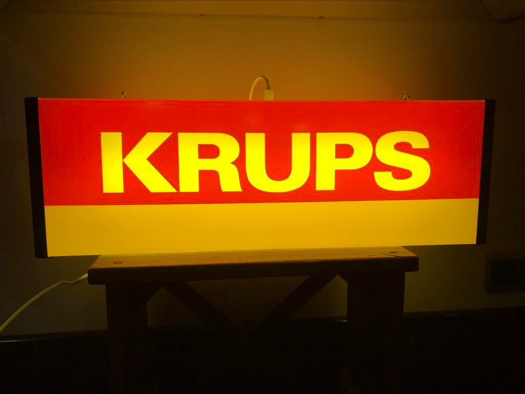 vintage KRUPS lichtreclame 70's, Ophalen of Verzenden