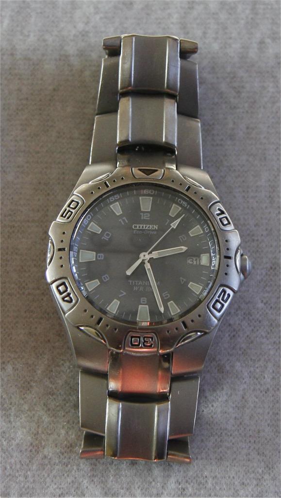 Citizen eco drive Horloge op zonne-energie (titanium wr100), Ophalen of Verzenden, Gebruikt, Polshorloge, Citizen