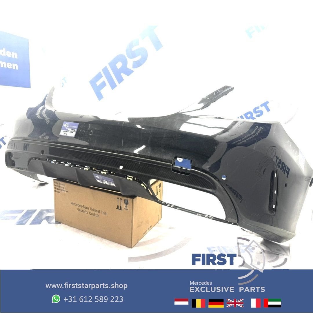 W205 C63 AMG ACHTERBUMPER + CARBON DIFFUSER ZWART WIT GRIJS, Arrière, Utilisé, -, -
