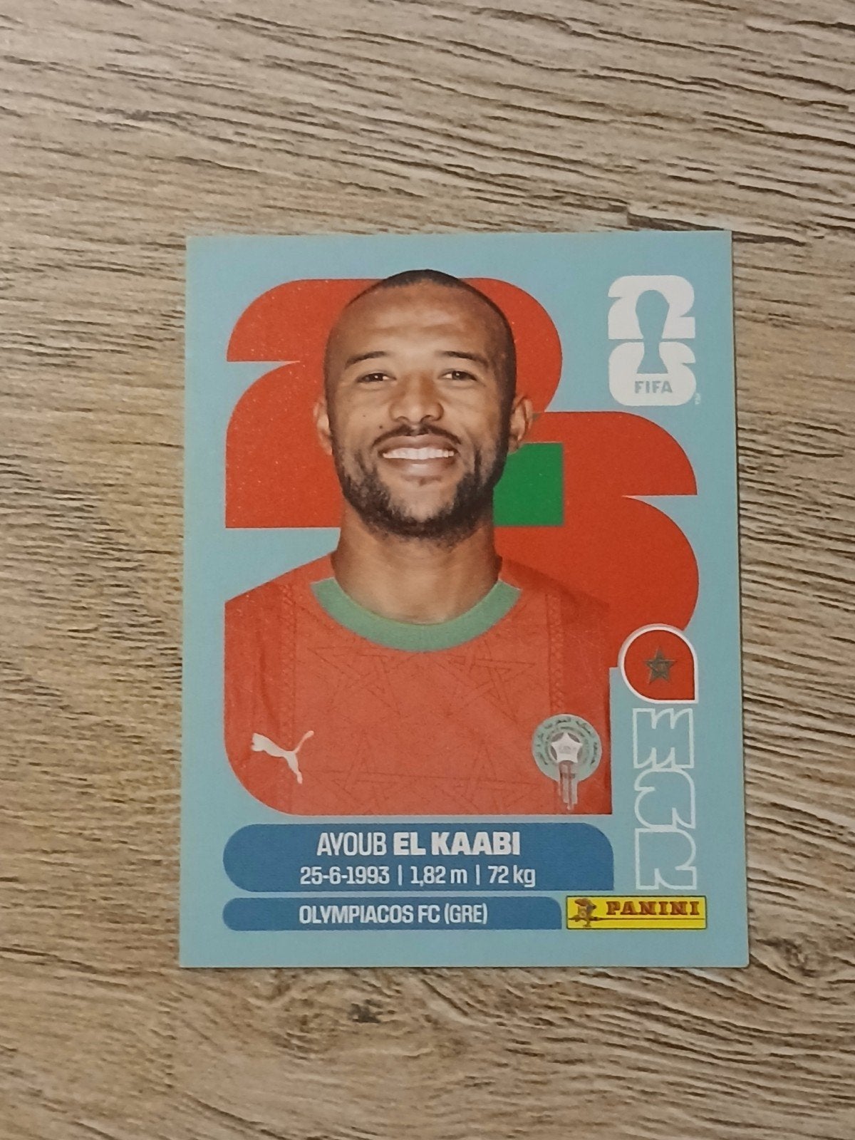 Panini sticker 2026 El Kaabi, Ophalen of Verzenden, Nieuw, Losse kaart