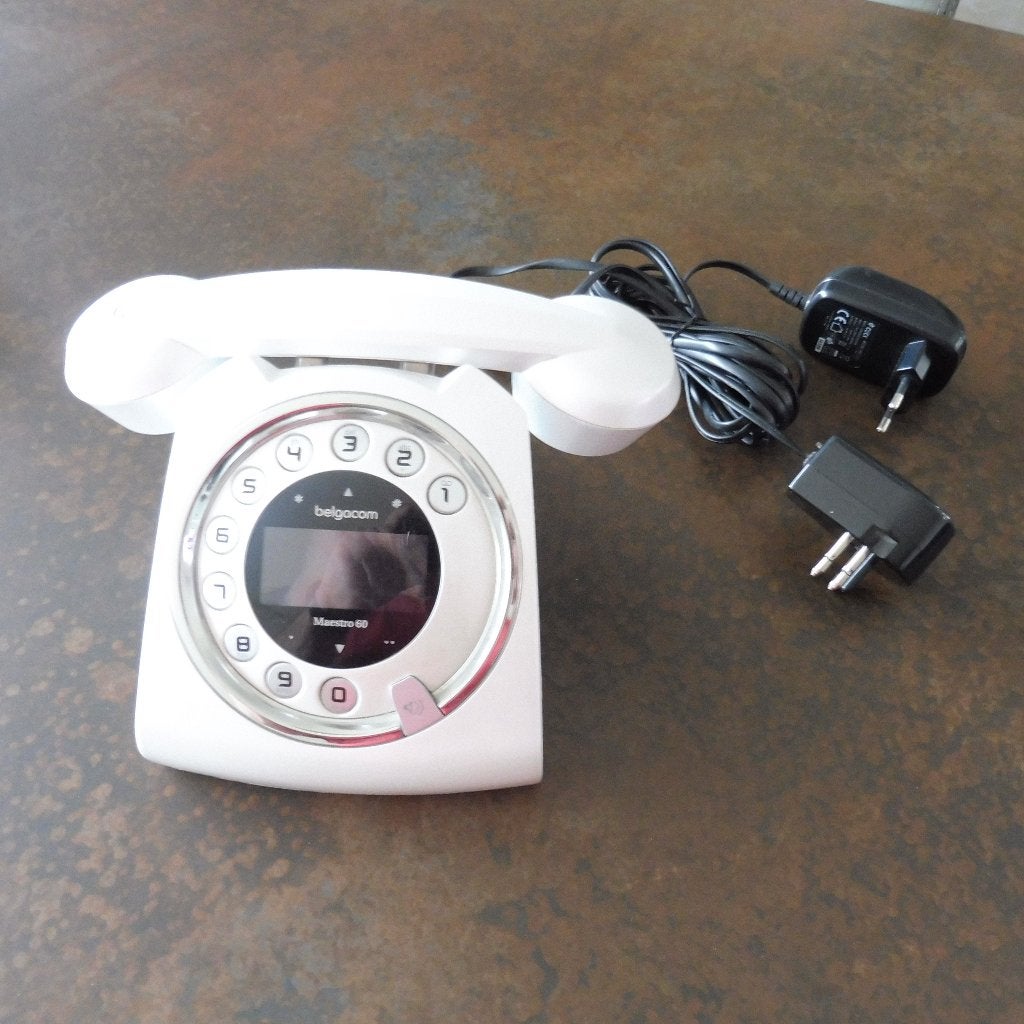 Téléphone fixe style rétro avec répondeur, Télécoms, Enlèvement, Comme neuf