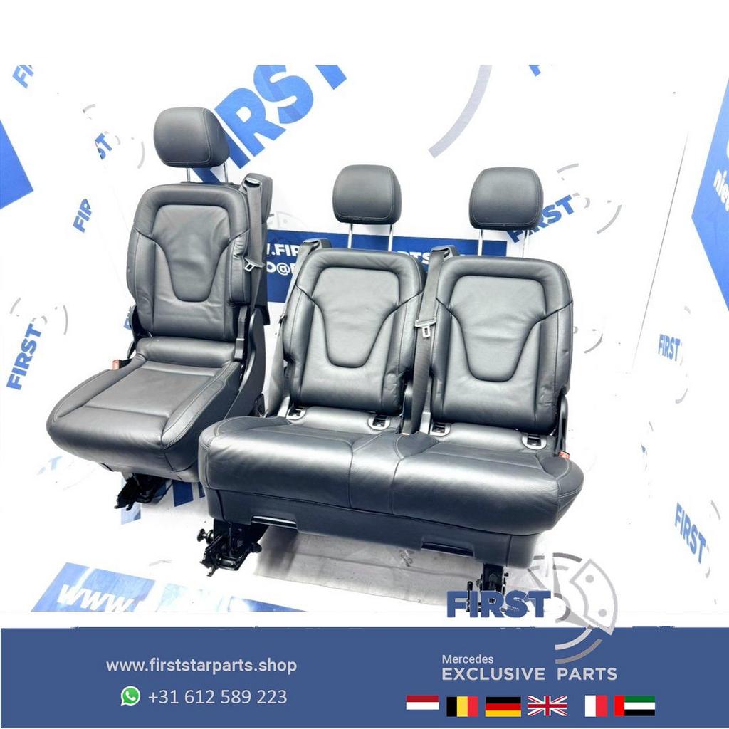 W447 VITO / V KLASSE ACHTERBANK ZWART LEER interieur Mercede, Utilisé, -, -, Enlèvement ou Envoi