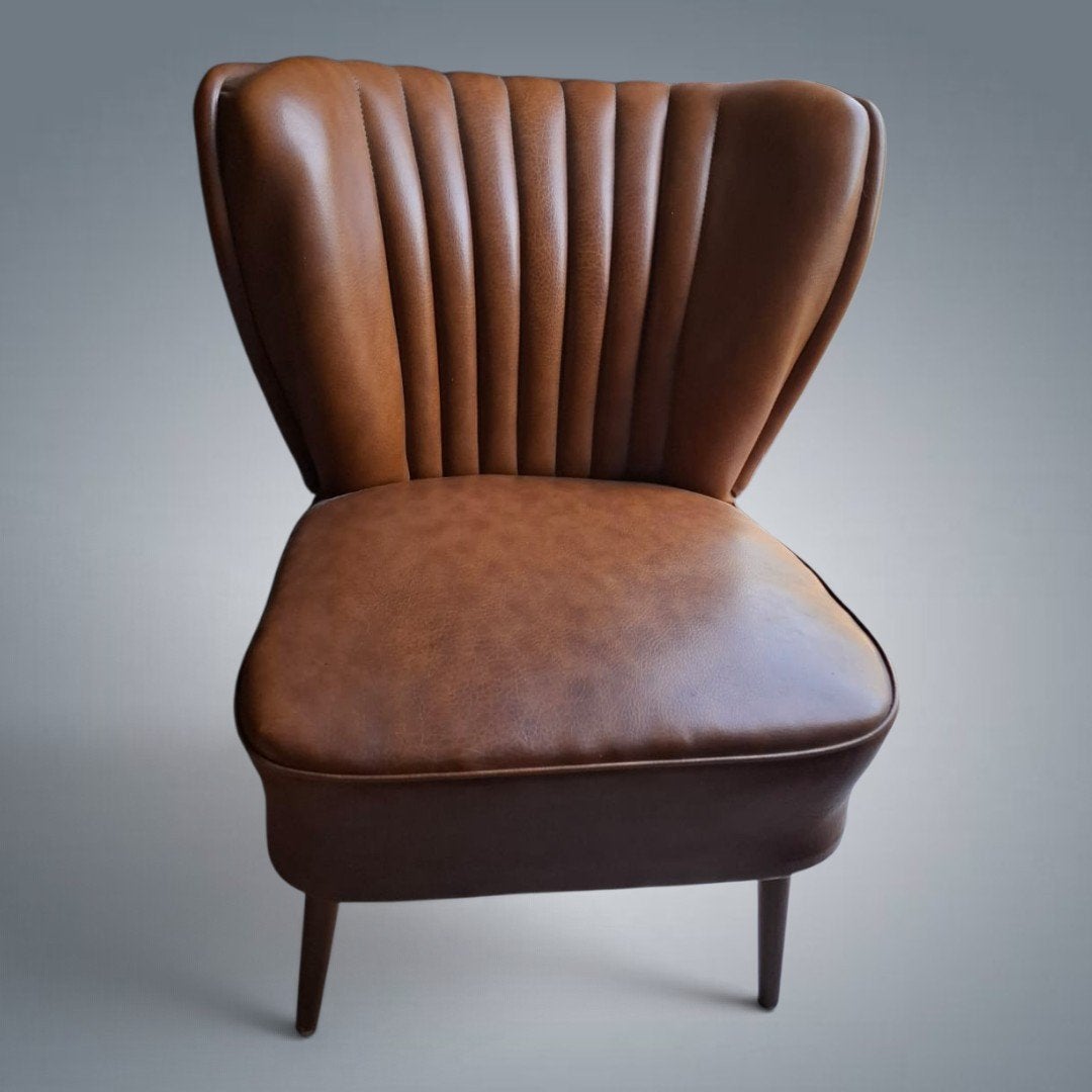 fauteuil Vintage Louge Cocktail 1950's skaï, Maison & Meubles, Chaises, Enlèvement