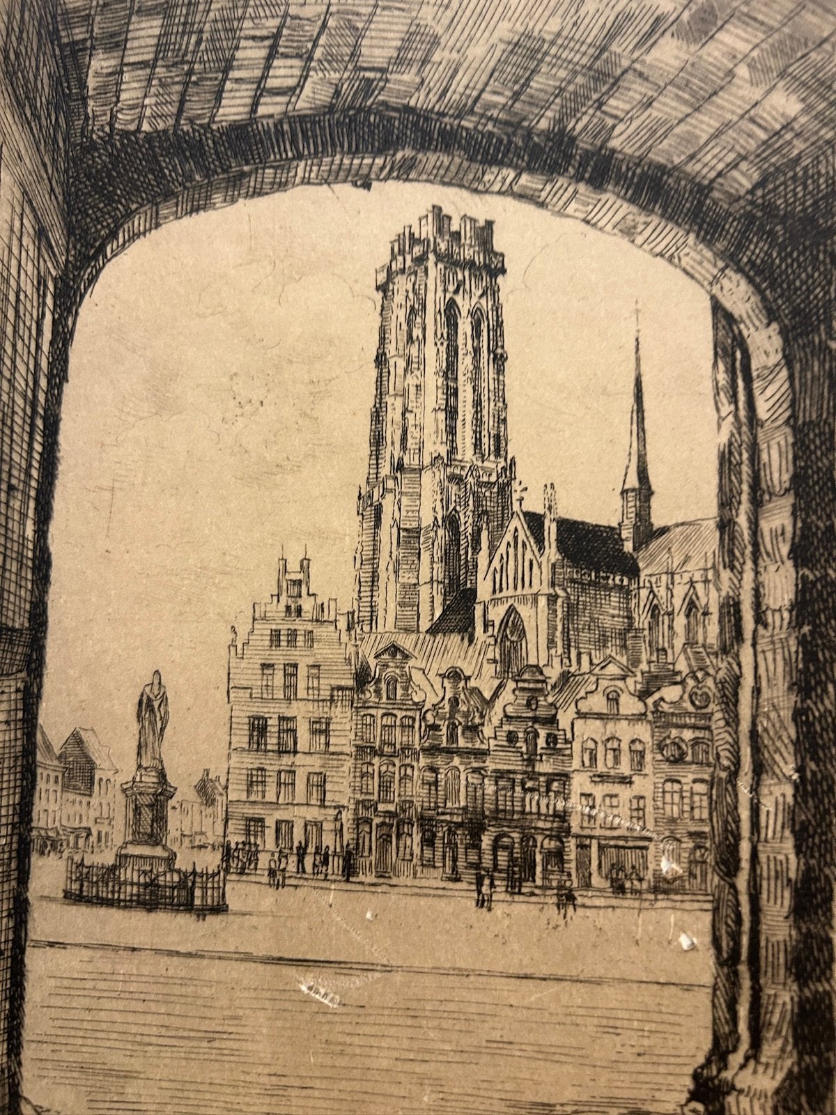 Potloodtekening, Eau-forte, 1950 - 1999, Enlèvement, Original