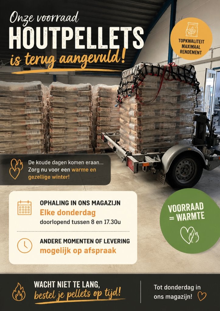 Houtpellets "Badger" 15kg, Ophalen, Nieuw, Hout, Pelletkachel