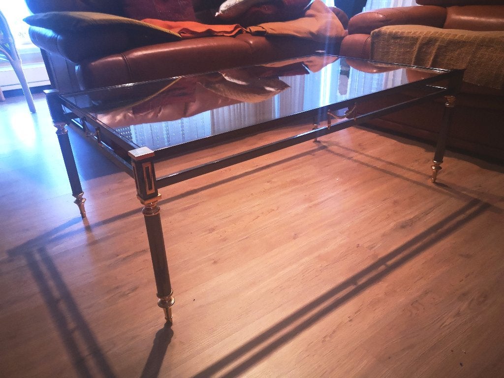 Table basse en verre avec pieds en métal, Maison & Meubles, Enlèvement