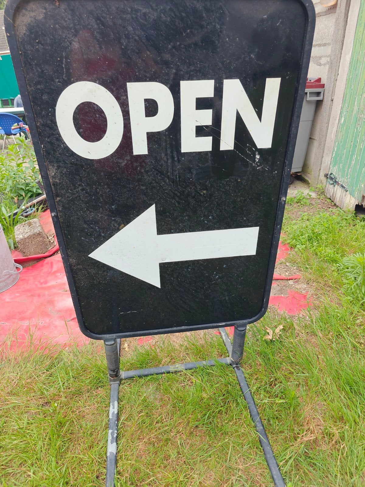 Metalen Bord "open", Ophalen