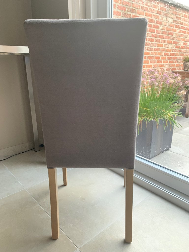 6 livingstoelen kleur grijs, Ophalen, Hout, Gebruikt, Grijs