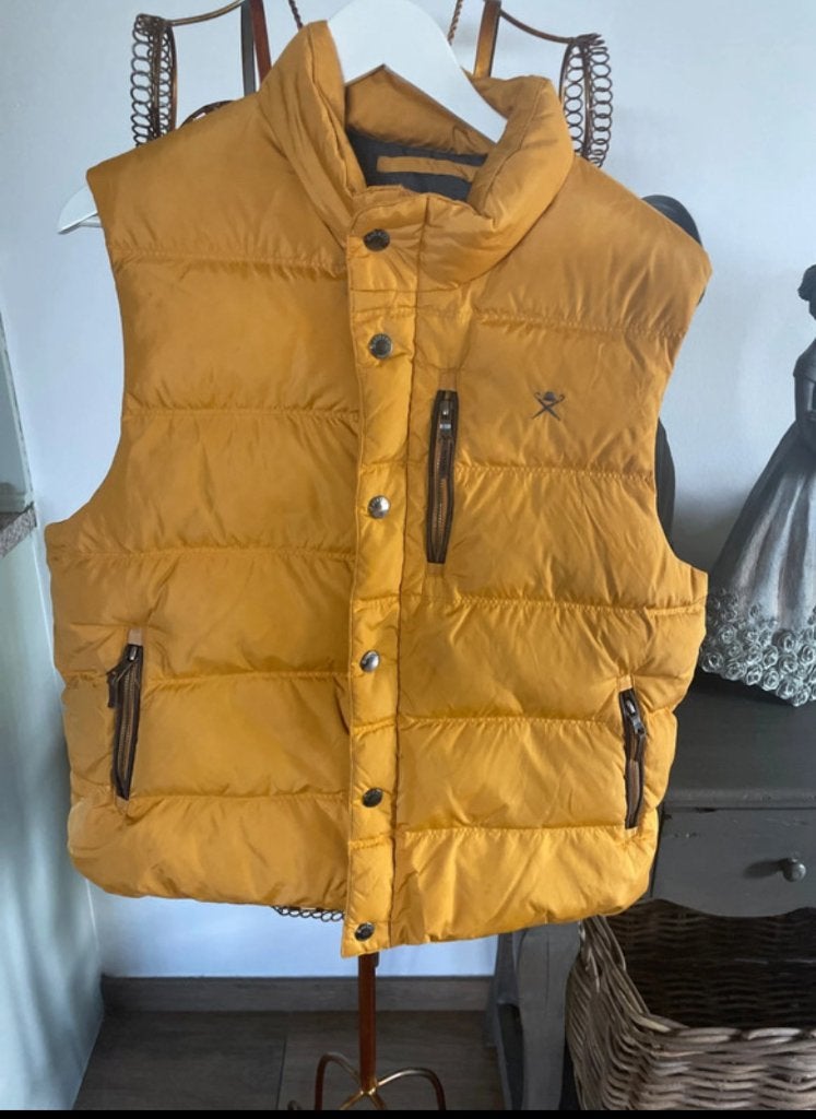 Hackett, Vêtements | Hommes, Blousons sans Manches, Hackett, Taille 52/54 (L), Porté, Jaune