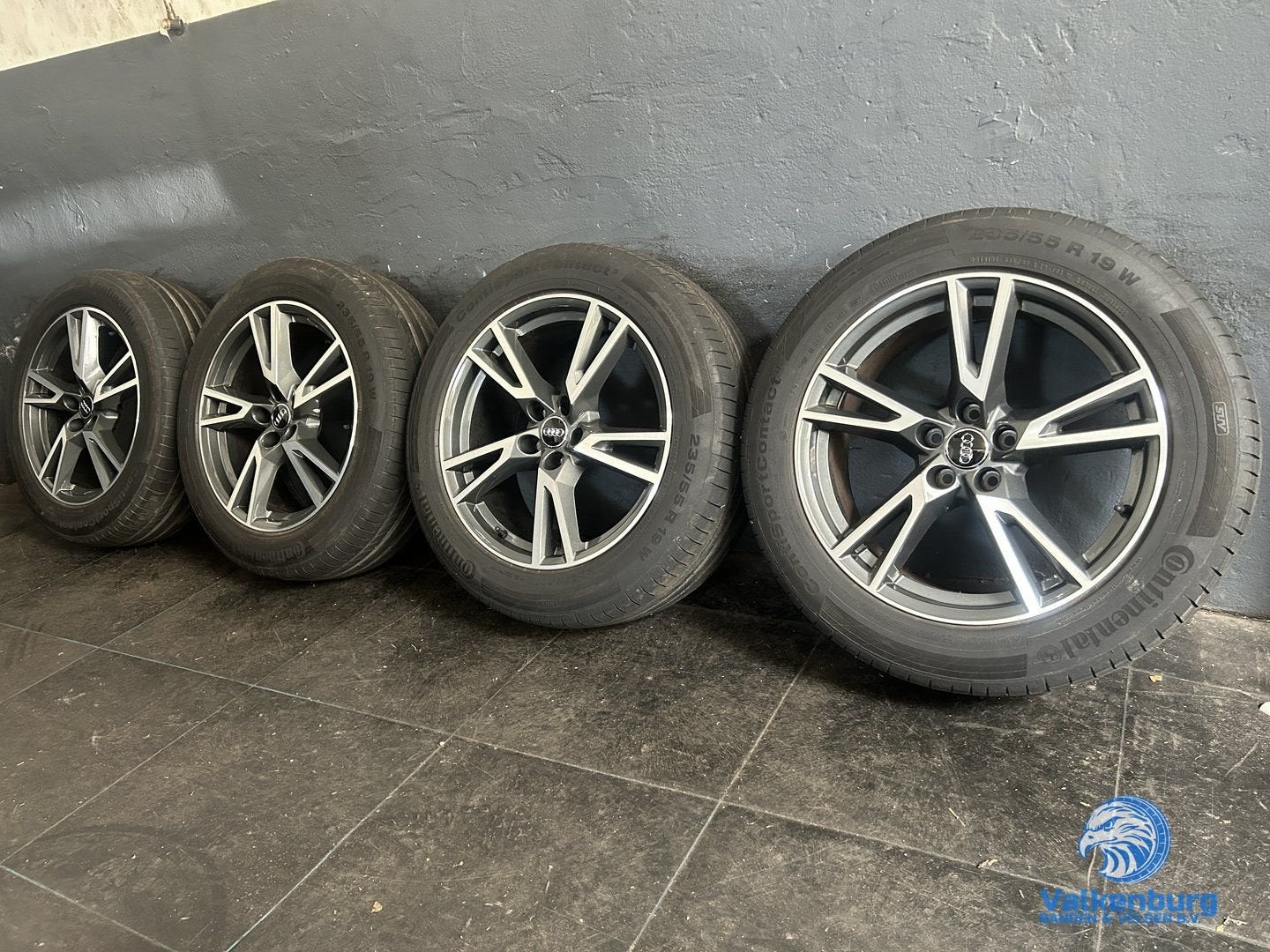 6-7mm! Originele Audi Q5 SQ5 80A 19 inch antraciete velgen 5, Autos : Pièces & Accessoires, Pneus & Jantes, Pneus et Jantes, Véhicule de tourisme