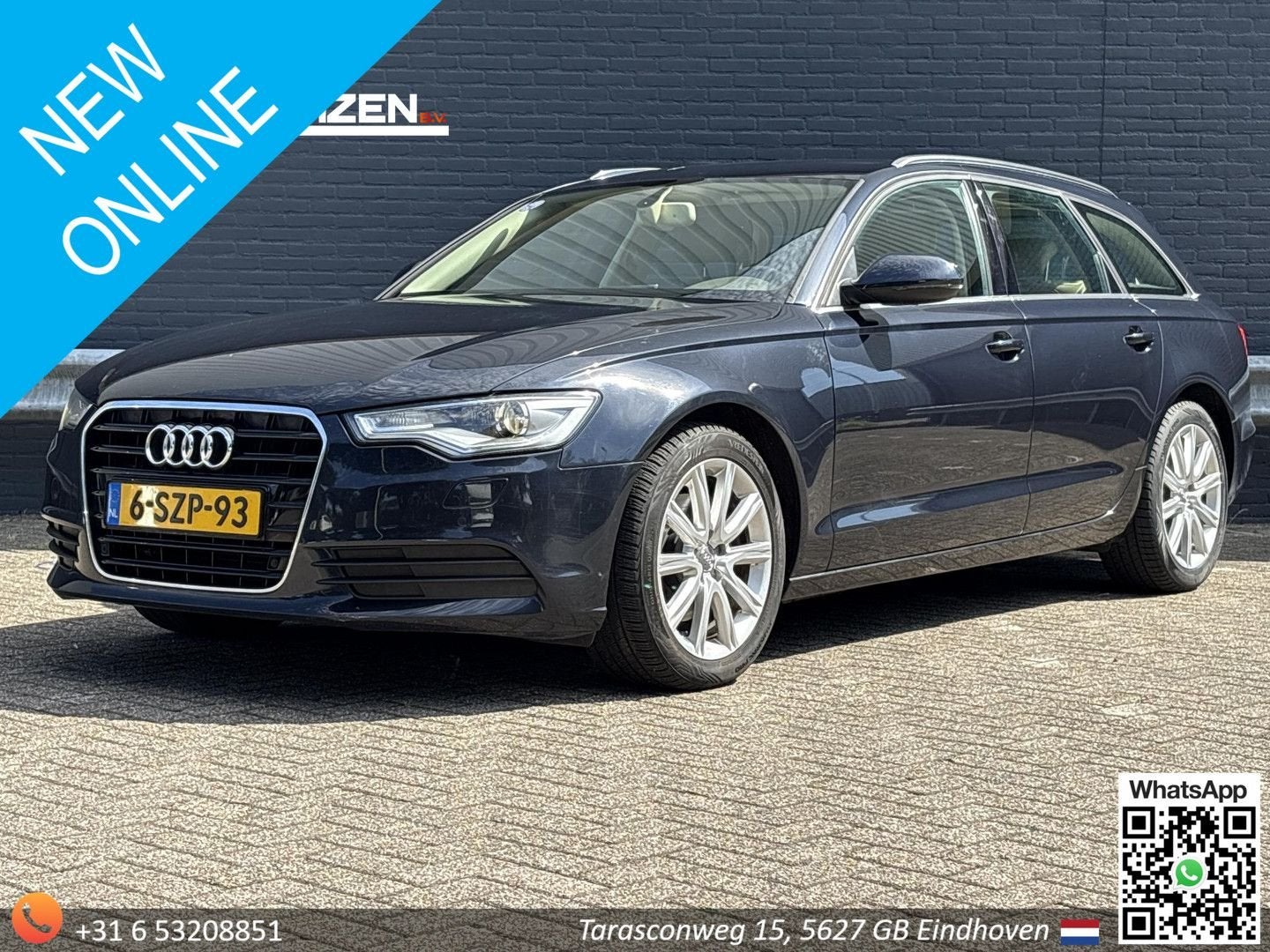 Audi A6 Avant 2.0 TFSI Business Edition Automaat | Leder | N, Auto's, Audi, Automaat, Beige, Blauw, Break