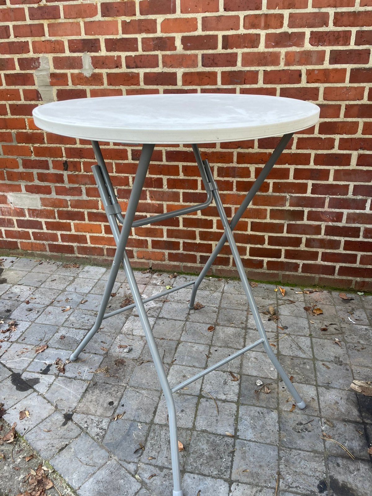Table mange-debout pliante – Blanche, Maison & Meubles, Enlèvement, Utilisé