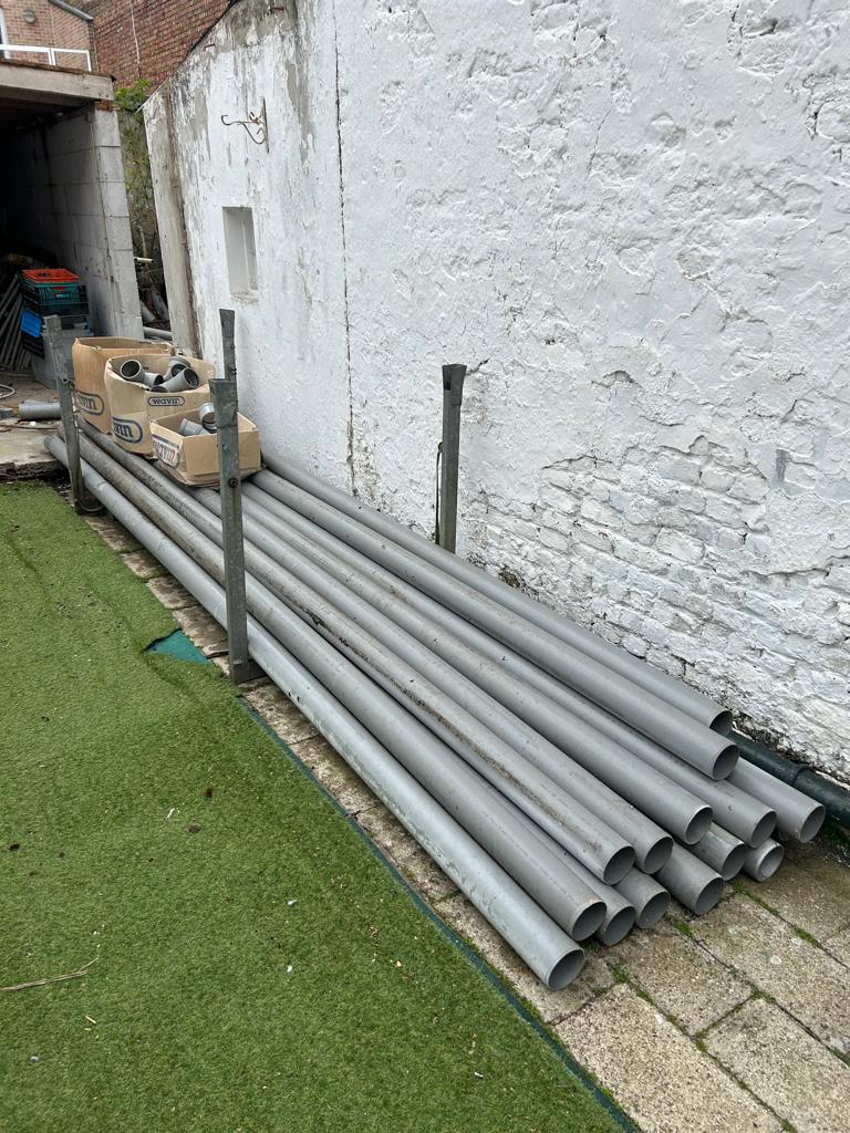 pvc buizen diameter 110/125/160mm + hulpstukken, Ophalen, Zo goed als nieuw