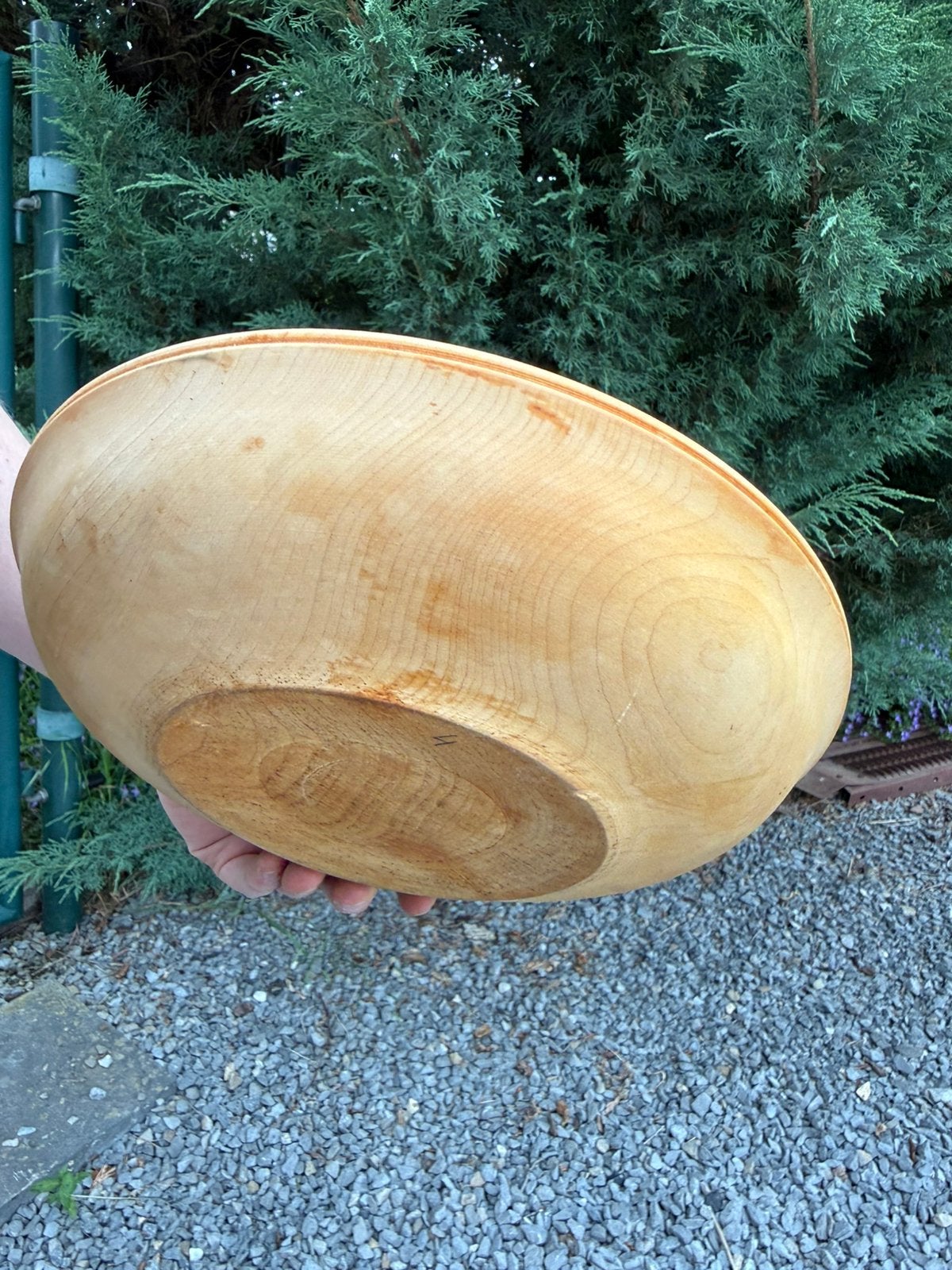 Grand saladier en bois massif, Envoi, Utilisé