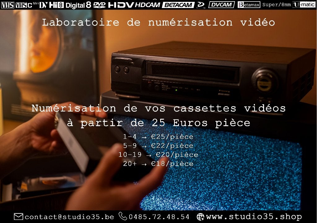 Service de numérisation vidéo/Videodigitaliseringsservice, Ophalen