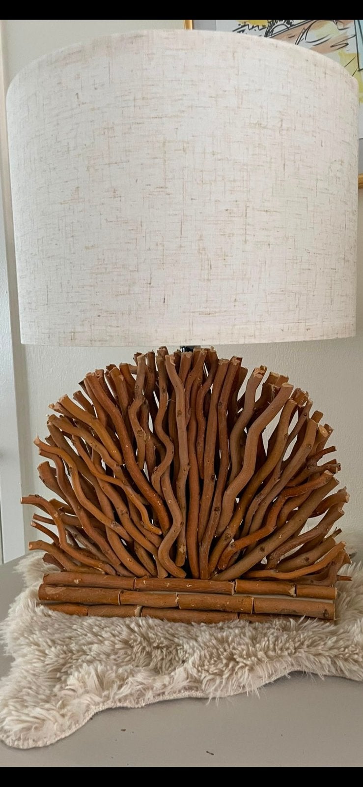 Lamp in hout, Ophalen of Verzenden, Nieuw, Hout, Inclusief lichtbron