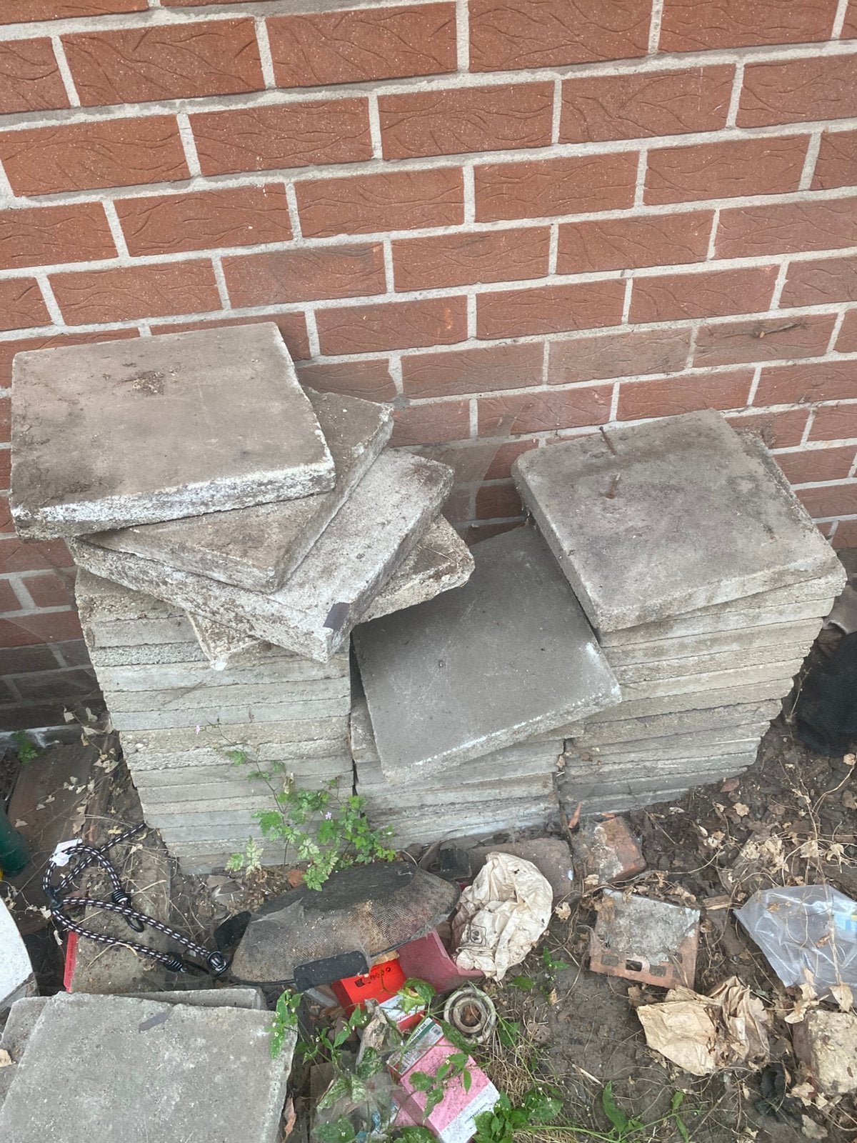 Gratis dals, Jardin & Terrasse, Pavé & Dalles, Enlèvement, Utilisé