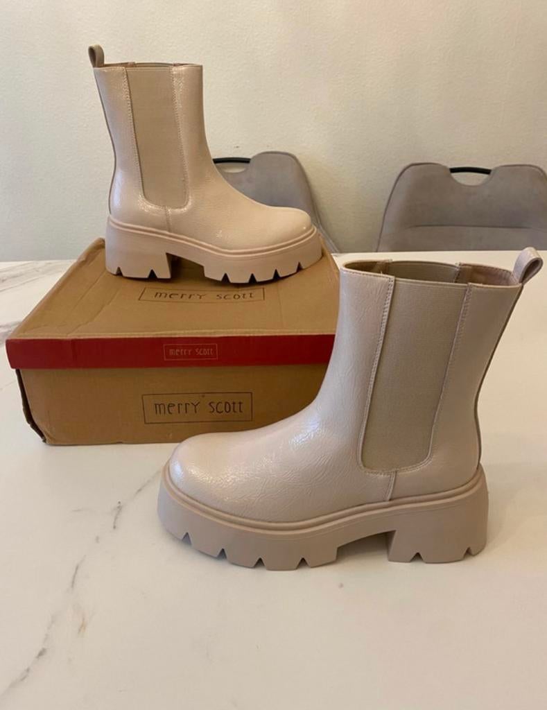 Bottines Femme Merry Scott - Taille 36 - Neuves, Neuf, Enlèvement ou Envoi, Beige, Boots et Botinnes
