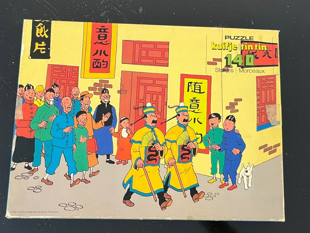 Kuifje vintage legpuzzel 140 stukjes – Wild Horse – 1981, Verzenden, Minder dan 500 stukjes, Gebruikt, Legpuzzel