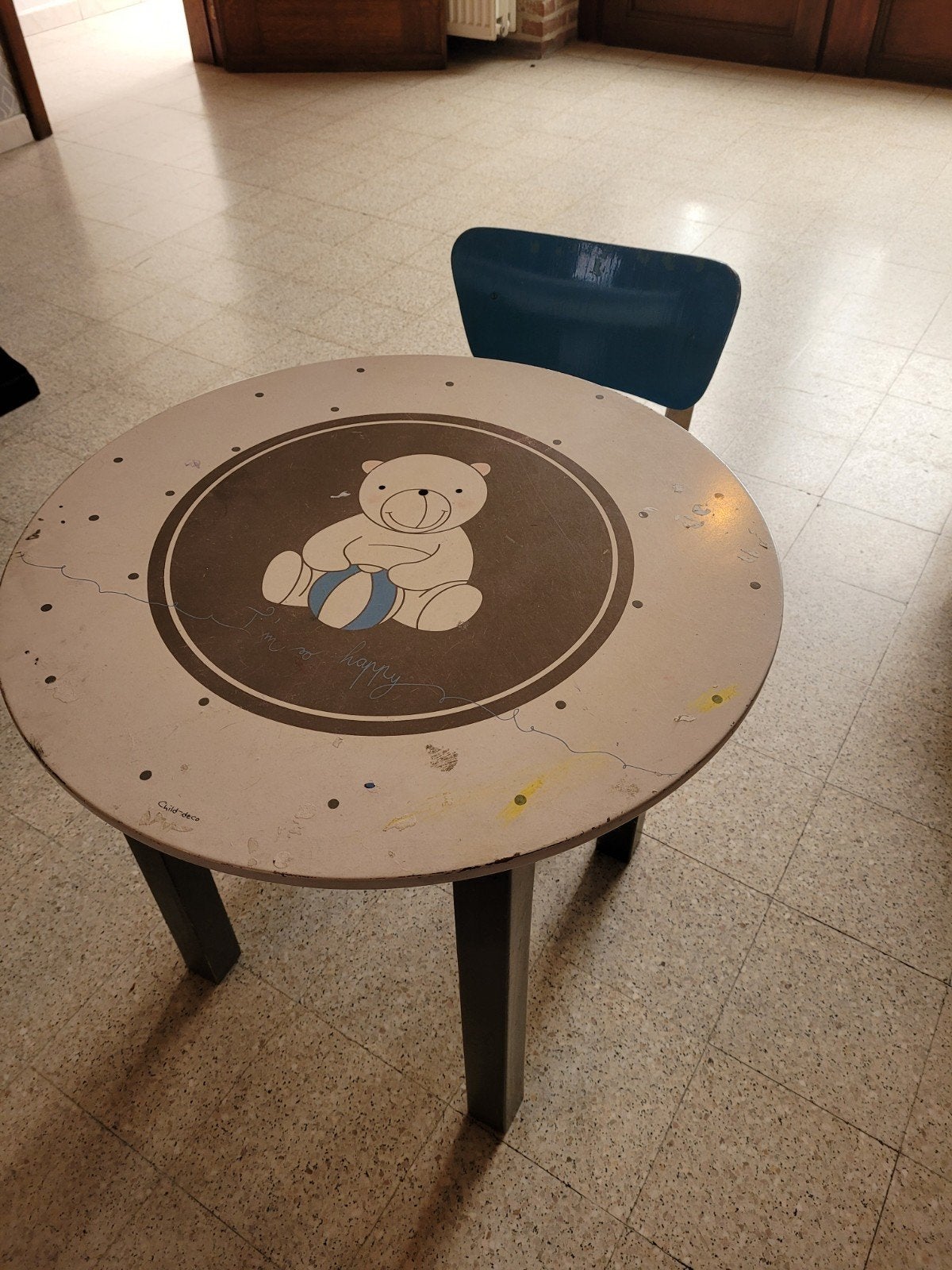 vintage kinderstoeltje en tafeltje, Kinderen en Baby's, Ophalen