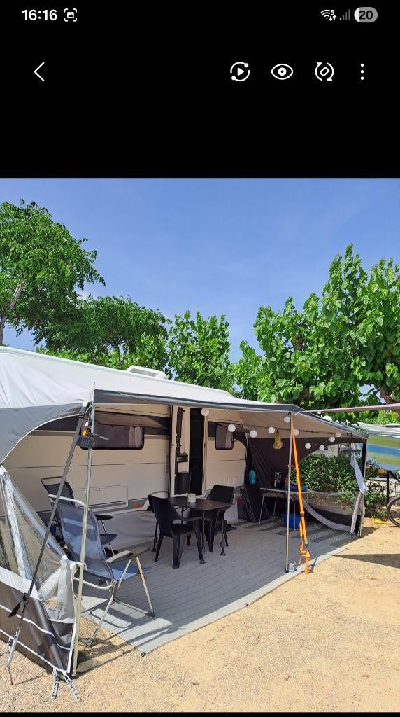 Te koop,caravanluifel maat 13 met zijwanden en frame, Particulier, Luifel