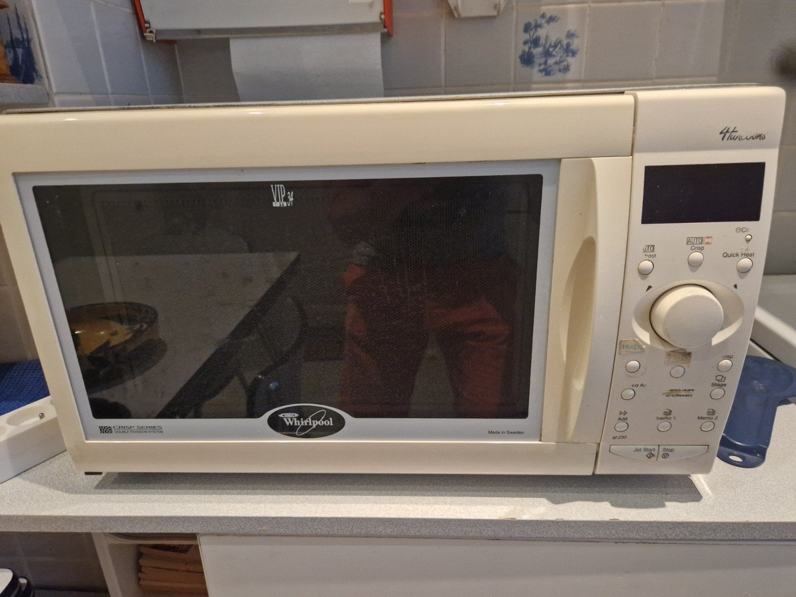 Four micro-onde combiné Whirlpool AVM 230 WP WH, Electroménager, Micro-ondes, Enlèvement, Utilisé, 45 à 60 cm, À Poser