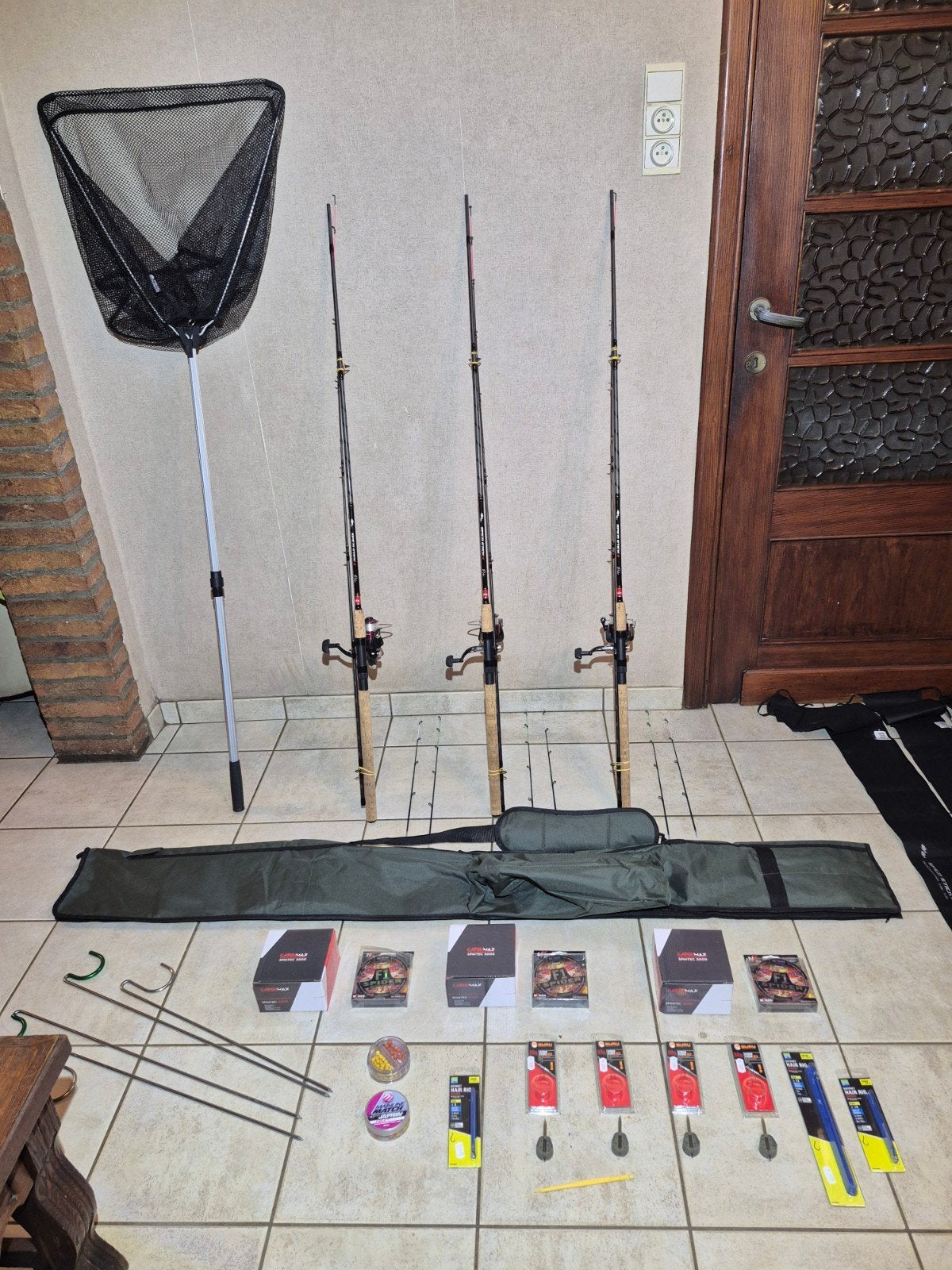 DAM Method Feeder Compleet Set 3 hengels molens foedraal net, Ophalen, Zo goed als nieuw, Complete set