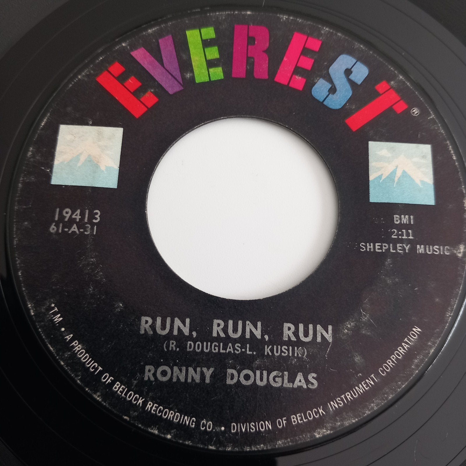 RONNY DOUGLAS. RUN RUN RUN. 1961 OLDIES USA 45T, Ophalen of Verzenden