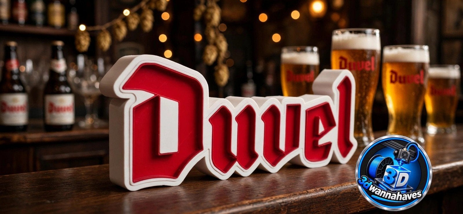 Belle boîte publicitaire Duvel avec éclairage LED intégré., Collections, Enlèvement ou Envoi, Neuf, Panneau, Plaque ou Plaquette publicitaire