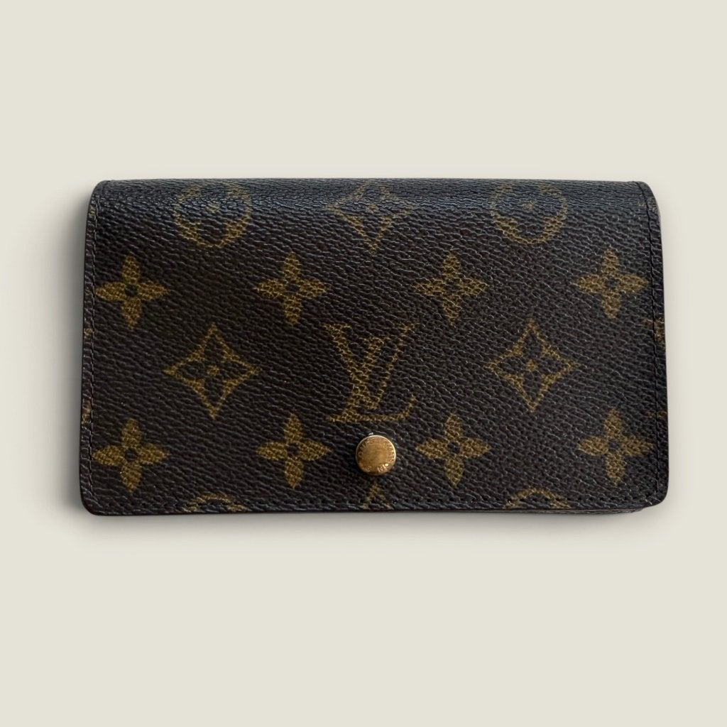 Portefeuille à deux volets Louis Vuitton Monogram, Enlèvement ou Envoi, Utilisé, Brun, Autres marques
