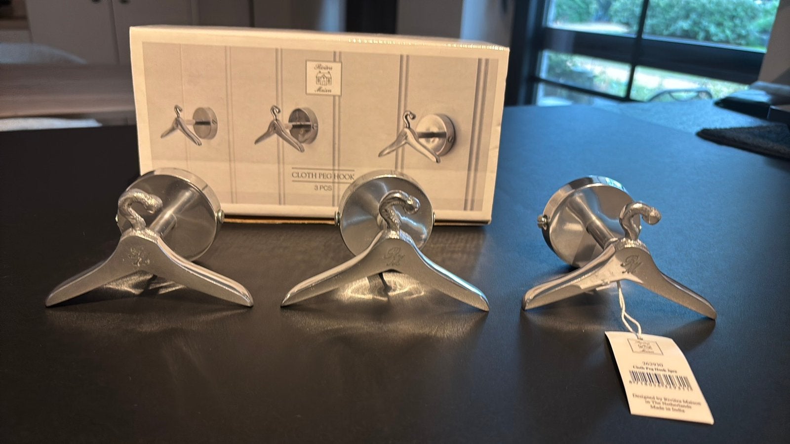 3 Nieuwe Rivièra Maison zilverkleurige kapstokjes, Huis en Inrichting, Woonaccessoires | Kapstokken, Nieuw, Wandkapstok, Ophalen