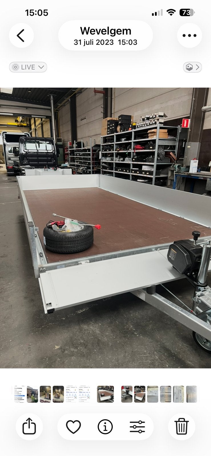 Te koop aanhangwagen 2,5 ton eenmaal gebruikt, Auto diversen, Aanhangers en Bagagewagens, Zo goed als nieuw, Ophalen