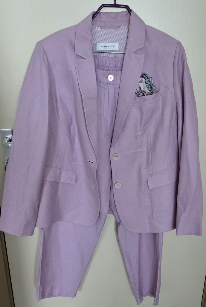 Elegant broekpak Gerry Weber – maat 44 – lila – broek + vest, Kleding | Dames, Kostuum of Pak, Paars, Maat 42/44 (L), Ophalen of Verzenden
