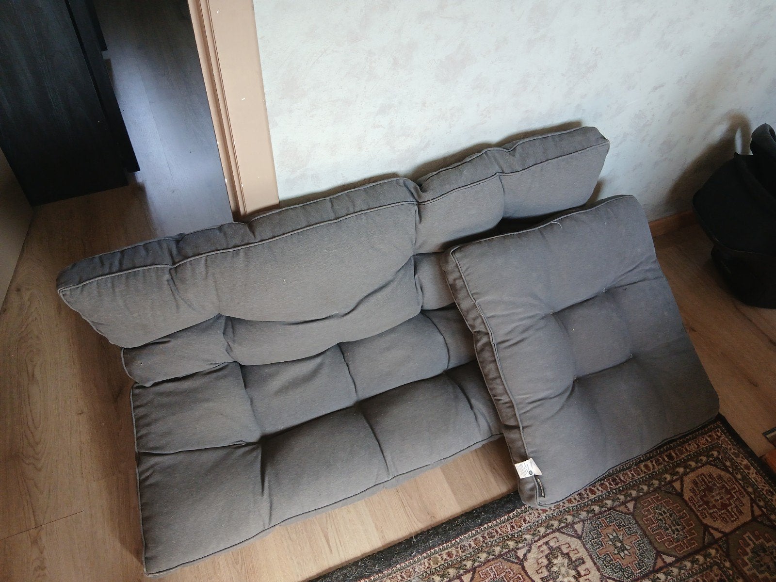 palletkussens Antraciet, Ophalen