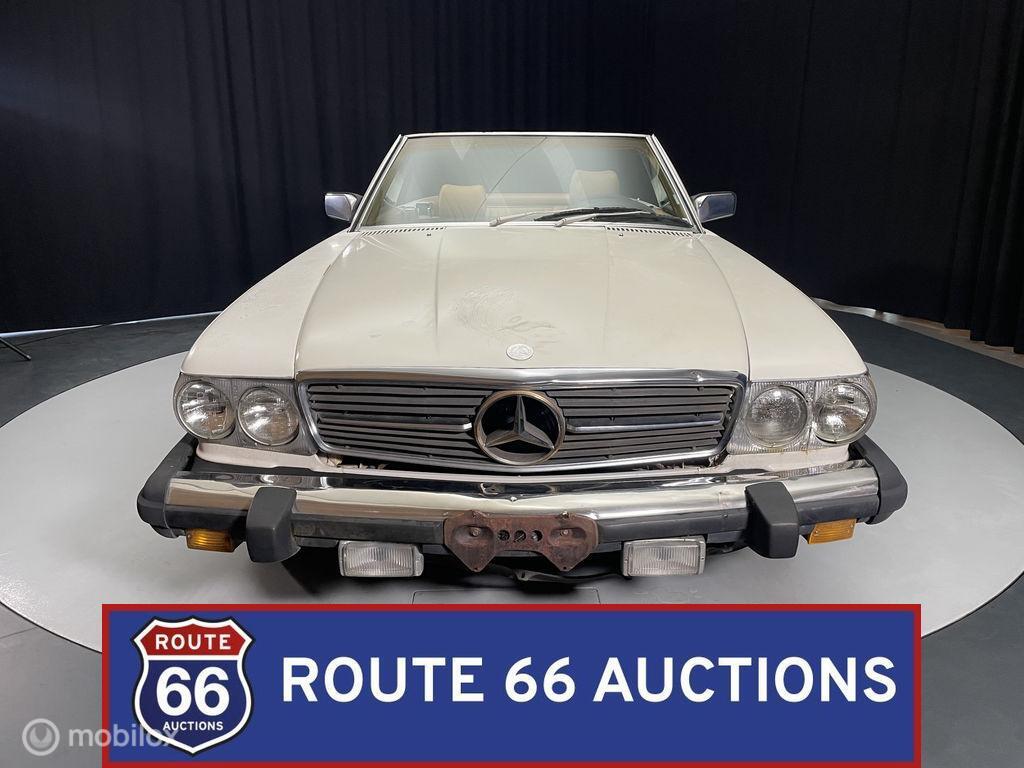 Mercedes-Benz 380 SL | 1983 | Route 66 Auctions, Auto's, Zwart, Mercedes-Benz, Bedrijf, Handgeschakeld