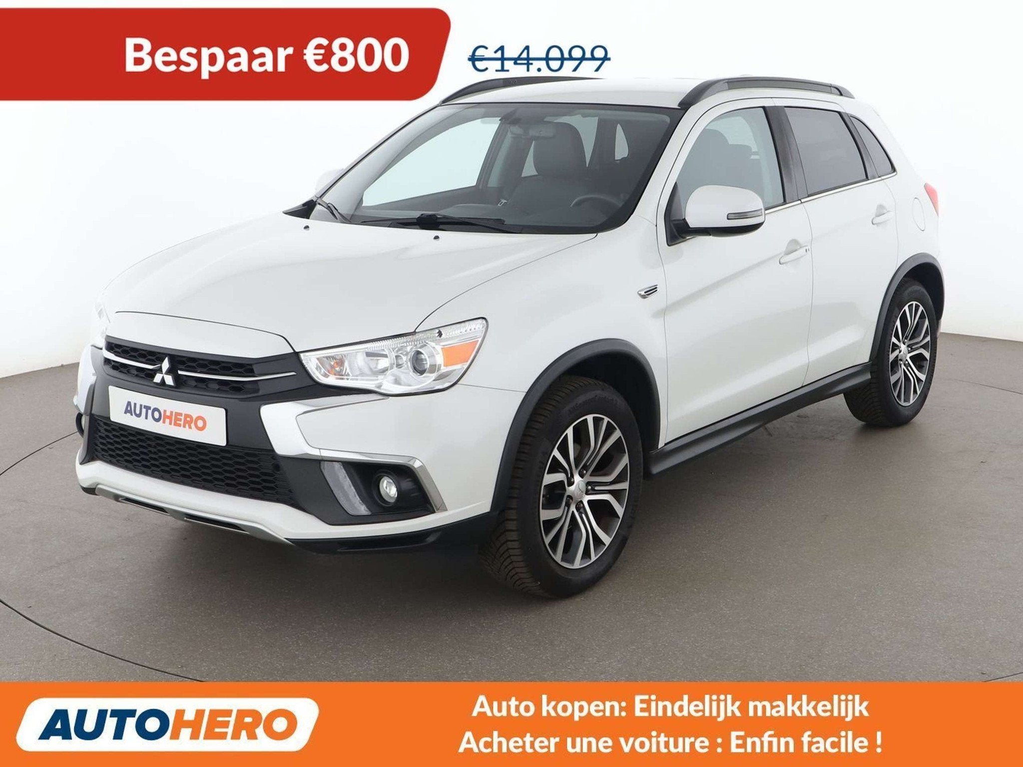 Mitsubishi ASX 1.6 Diamant Edition 2WD (bj 2019), Auto's, Voorwielaandrijving, Gebruikt, 1590 cc, Wit