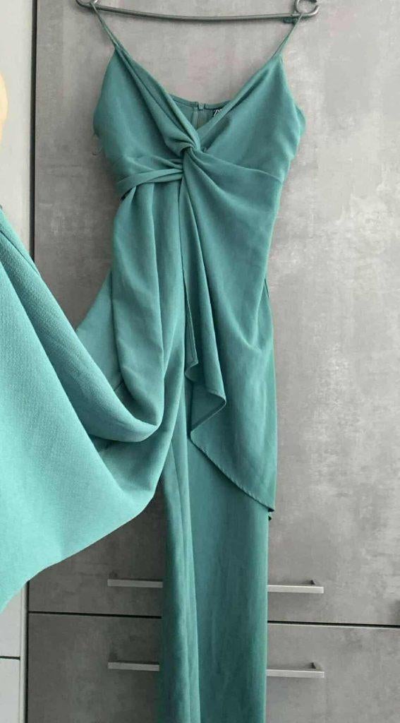 COMBI PANTS nieuw ZARA elegant groen blauw turkoois S, Kleding | Dames, Broeken en Pantalons, ZARA, Overige kleuren, Nieuw, Ophalen of Verzenden