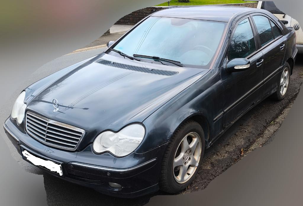 Mercedes C200K W203 export/onderdelen – ophalen met trailer, Auto's, Blauw, 120 kW, Particulier, C-Klasse
