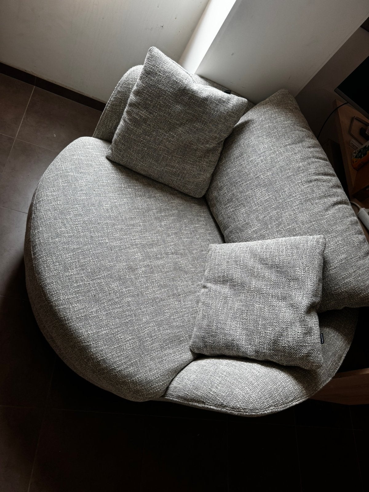 Draai fauteuil / draai zetel, 125 tot 150 cm, Tweepersoons, Ophalen of Verzenden, Zo goed als nieuw
